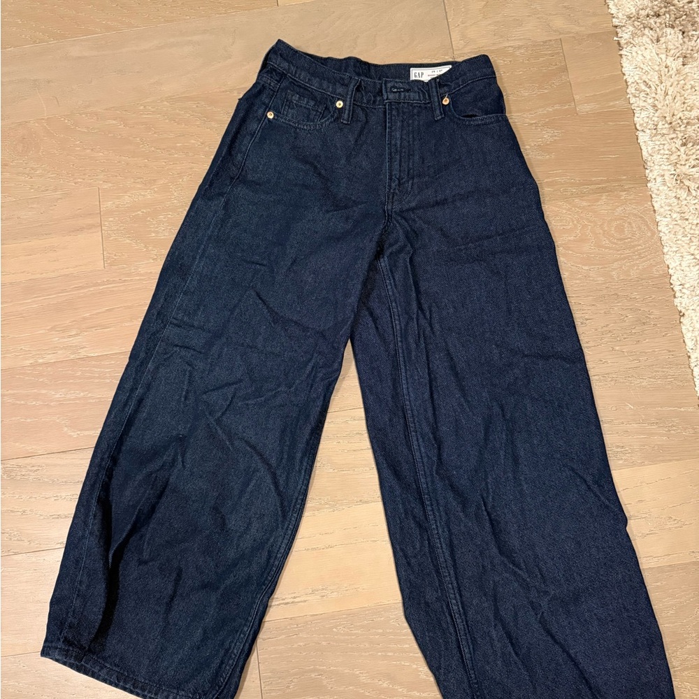 Gap UltraSoft Mid Rise Baggy Jeans Petite